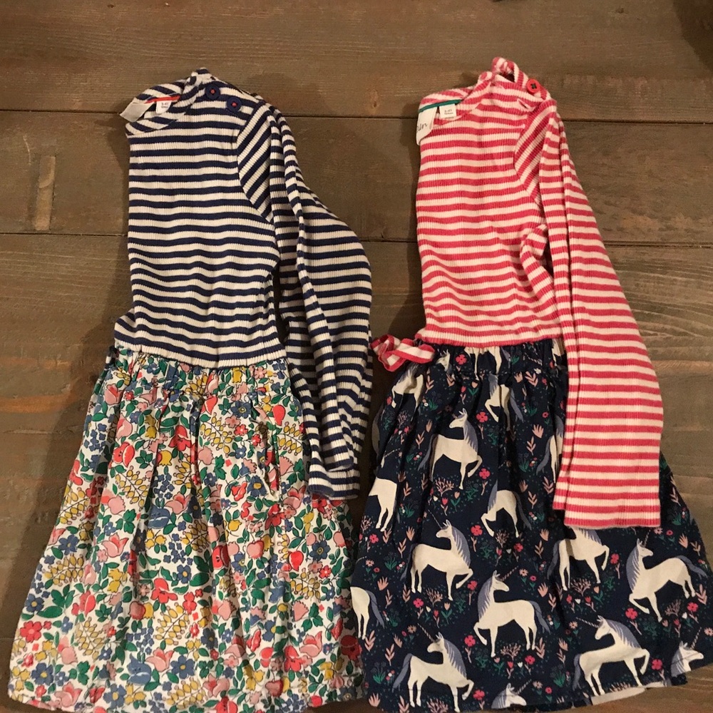 2 Mini Boden mixed dresses